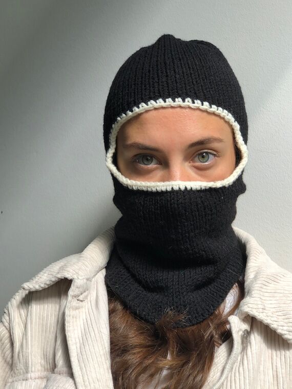 Handmade Wool Balaclava: Knitted Winter Face ...
