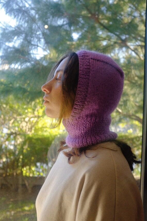 Handmade Knit Balaclava: Wool Face Mask, Ski ...