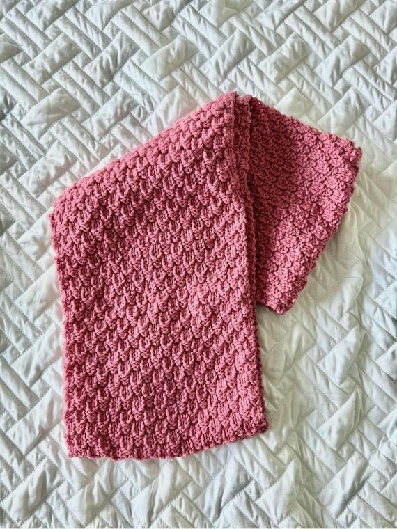 Handmade Rose Pink Infinity Scarf...