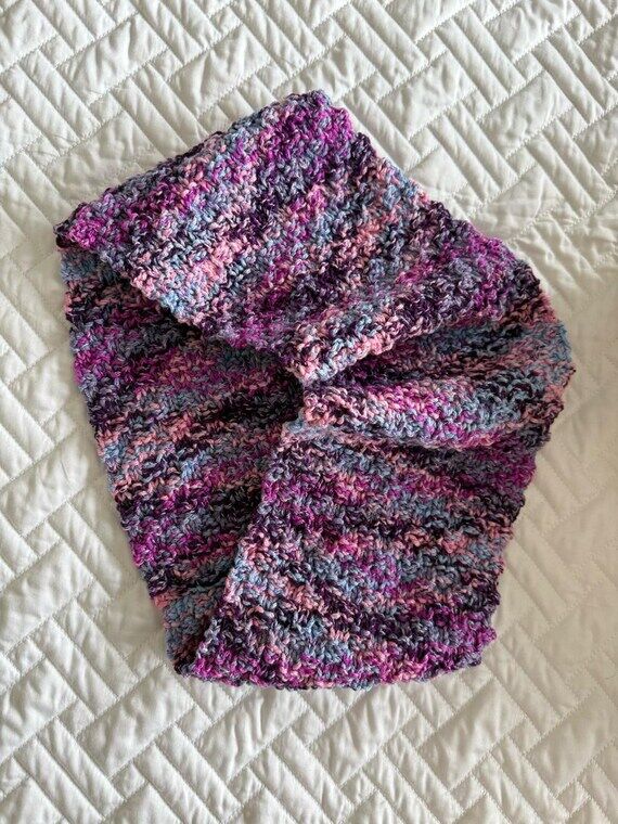 Handmade Purple and Pink Infinity Scarf...
