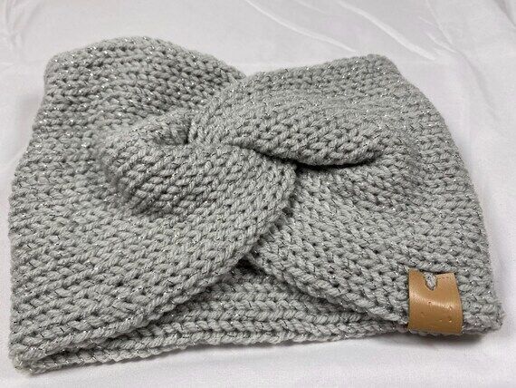 Adult handmade knitted ear warmer headband li...