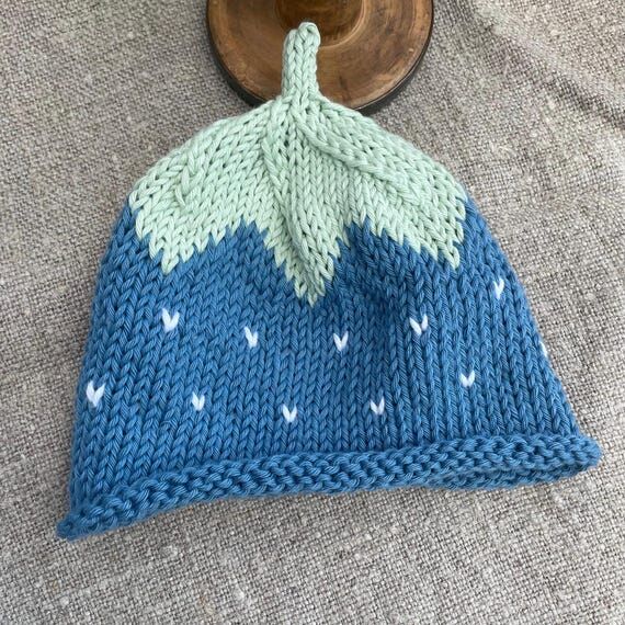 COTTON BLUEBERRY HAT - Newborn to Adult Size...