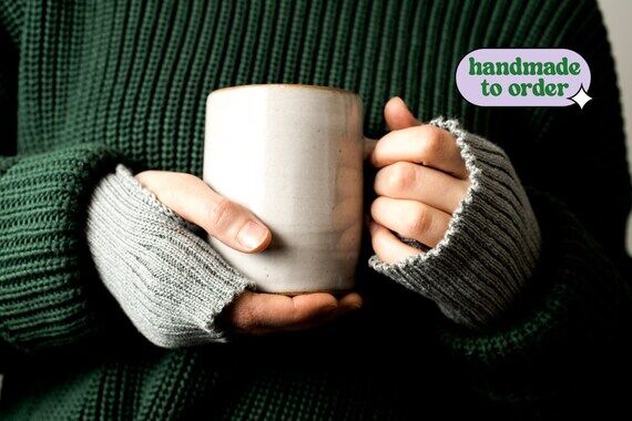 Ribbed Knit Fingerless Gloves: Cotton Acrylic...