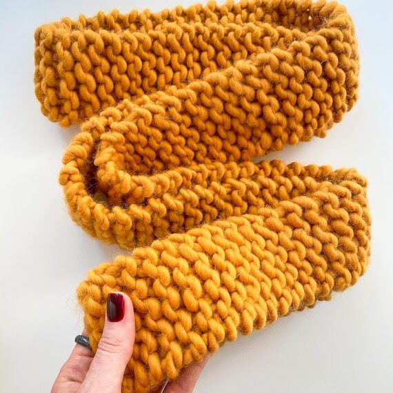 Mens skinny chunky knit scarf – Long Wool W...