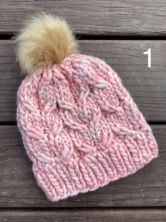 Hand Knit Hat - Knit Beanie - Reef Beanie - M...