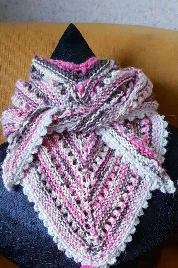 Handmade Knit Alpaca Wool Scarf Baktus : Mul...