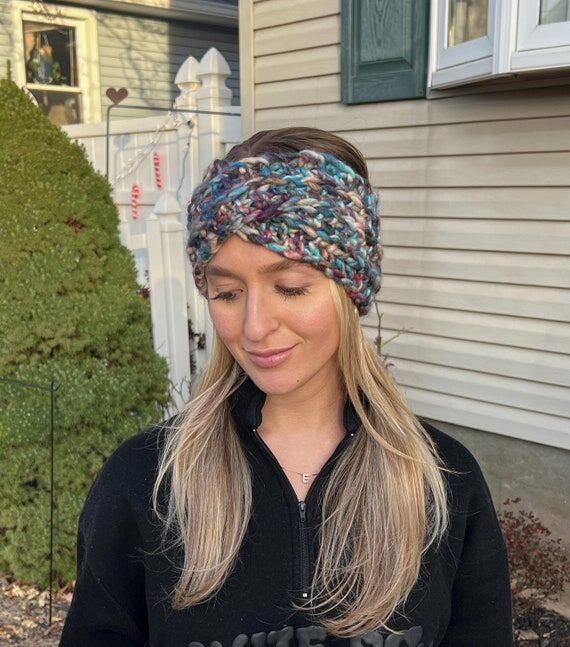 Handmade Adult Merino Wool Knit Ear Warmer...