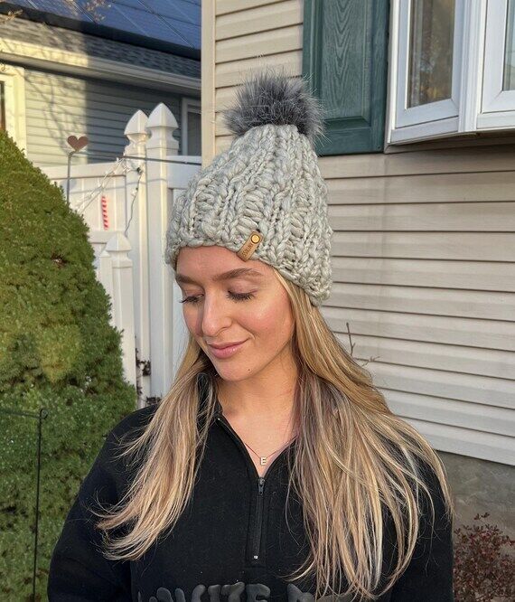 Handmade Adult Wool Knit Beanie...