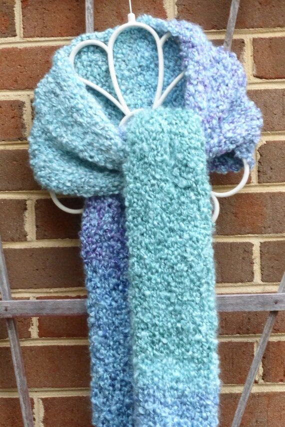 Handmade knit scarf, chunky, warm, soft, luxu...