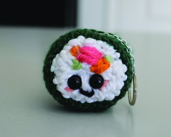 Miniature Knit Simon Sushi Roll Plushy: Simon...