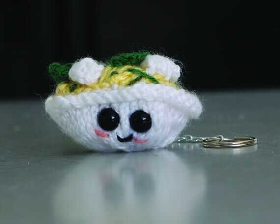 Handmade Knit Mia Misso Soup Plushy: Miniatur...