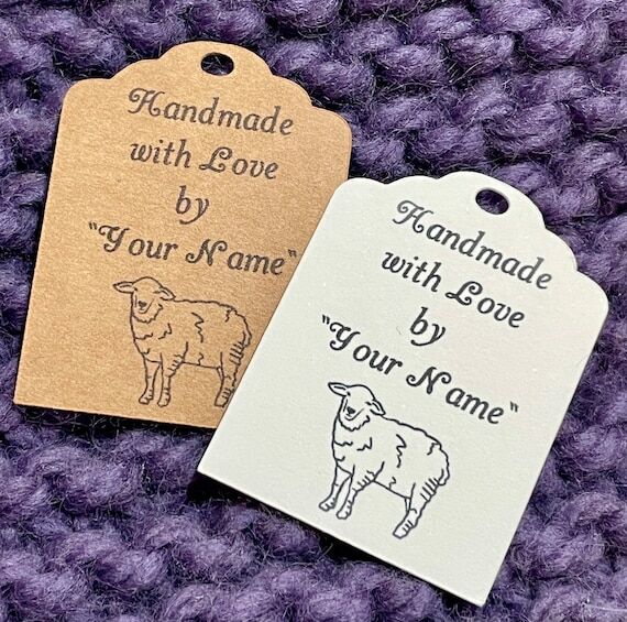 Personalized Handmade With Love Gift Tag, Kni...