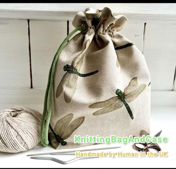 DRAWSTRING PROJECT BAG / Dragonfly...