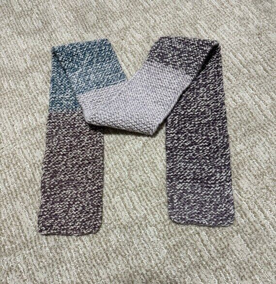 Youth Handmade Knit Scarf multi- colored...