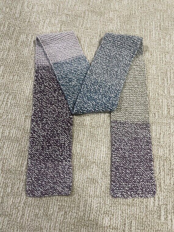 Handmade Knit Scarf multi- colored...