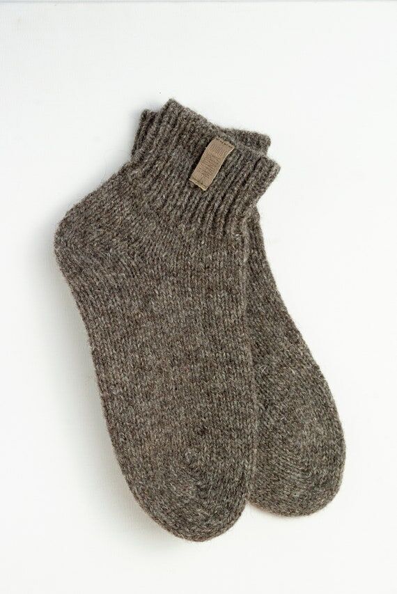 Natural Wool Socks, Handmade Scandinavian Sty...