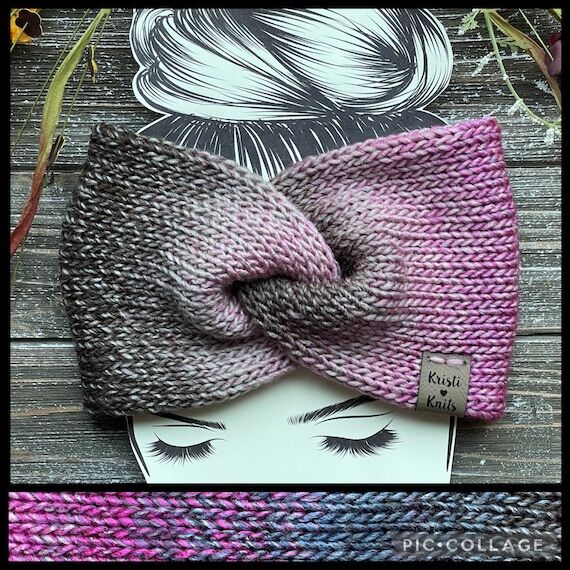 Womens Ombre Knit Headband: Ombre Twisted Ea...