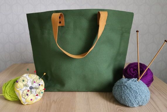 Knitting Organizer Handy Cotton Bag Knitting ...