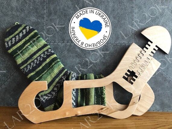 Socks Blockers Varnished Pair Wooden Sock Blo...