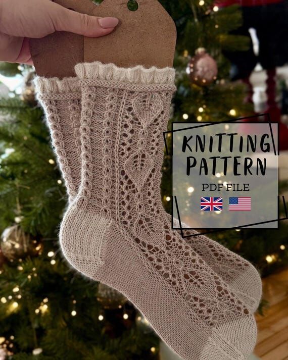 Knitting Pattern- Destiny Socks, lace ruffle ...