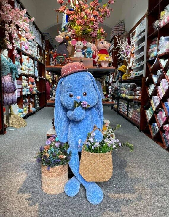 Giant Crochet Rabbit Pattern: Velvet Wool Ami...