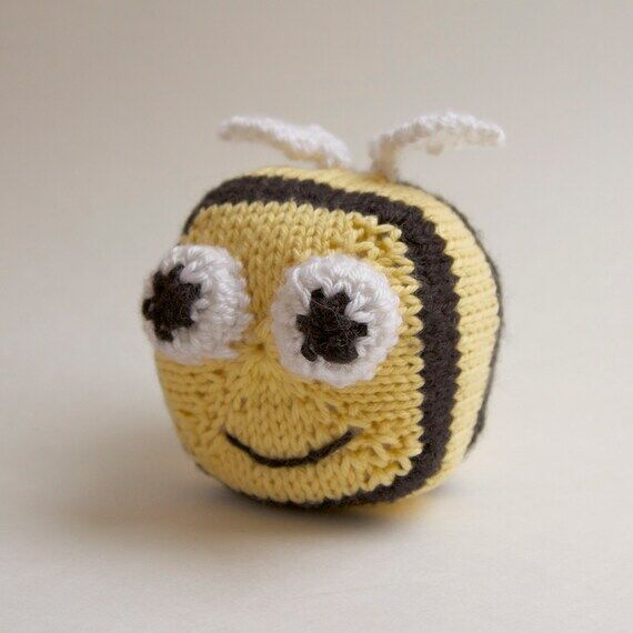 Bumble Bee Knitted Toy, stuffed animal, plush...