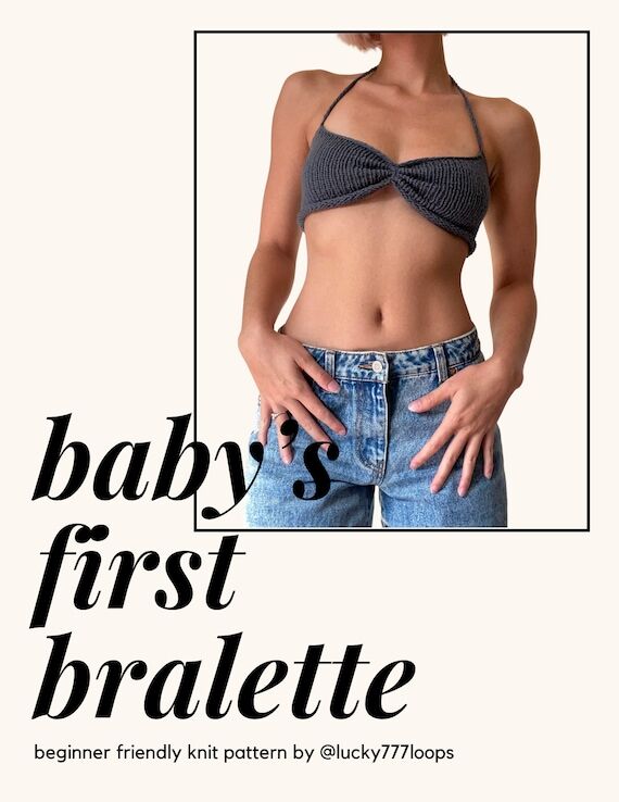 Easy Beginner Knit Bralette Pattern - Baby's ...