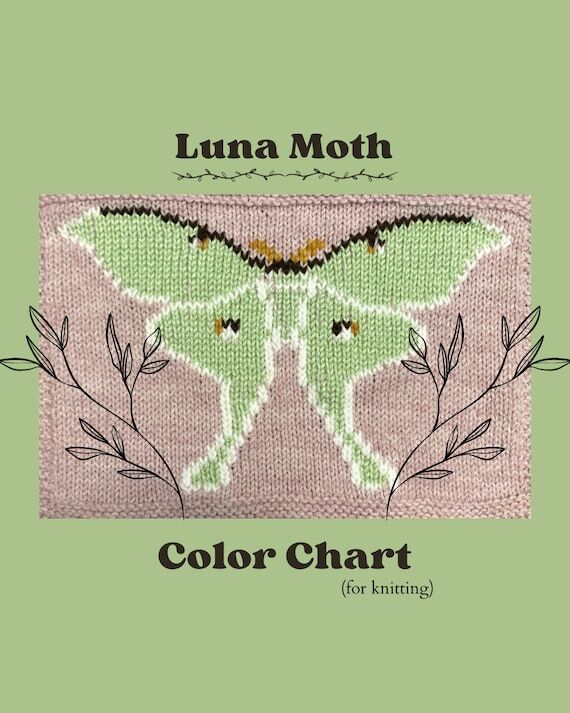 Luna Moth Color Chart for Knitting, Knitting ...