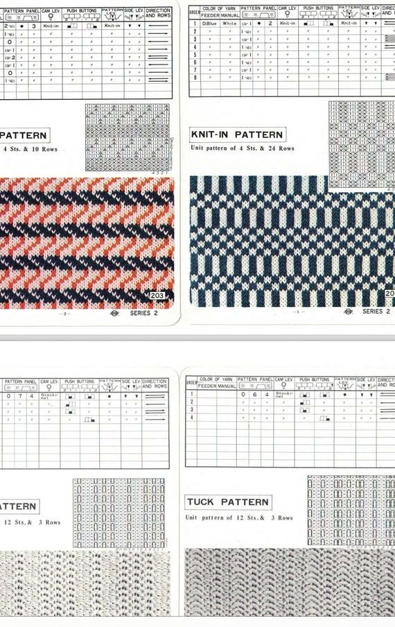 Knitting Machine Pattern Cards: Studio Manual...