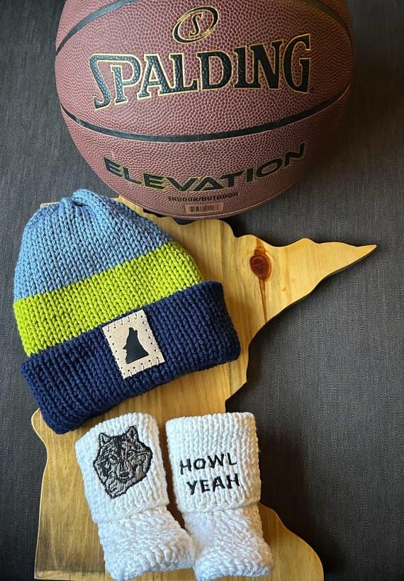 MN Timberwolves Baby Hat and Booties Set: Cot...