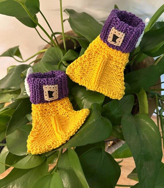 Minnesota Vikings Duck Feet Baby Booties with...