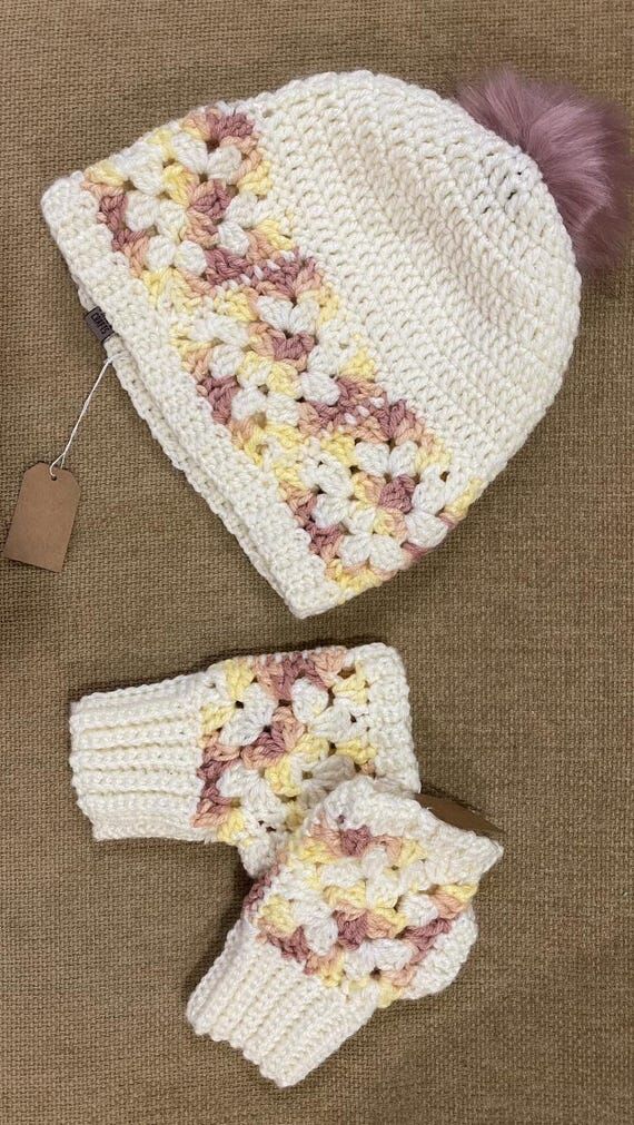 Handmade Hat with Gloves...
