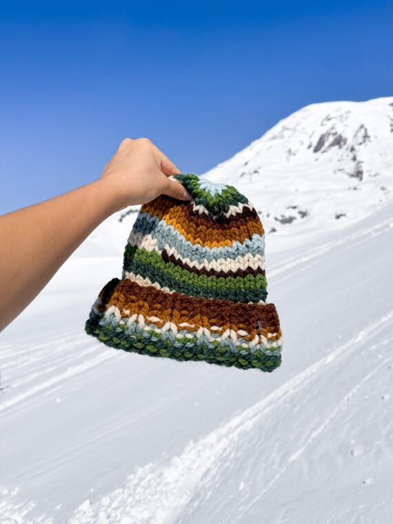 Redwoods National Park, Hand Knit, Colorful B...
