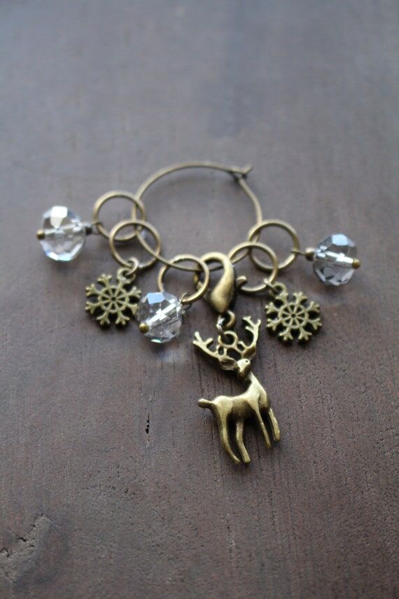 Arctic Reindeer Stitch Markers • Winter Ins...