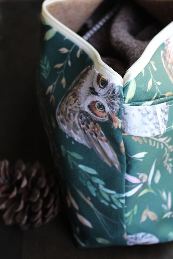 Owl Friends Zippered Project Pouch • Large ...