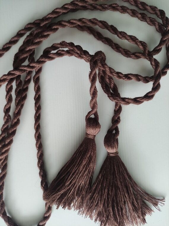 Linen ROPE BELT with tassels...