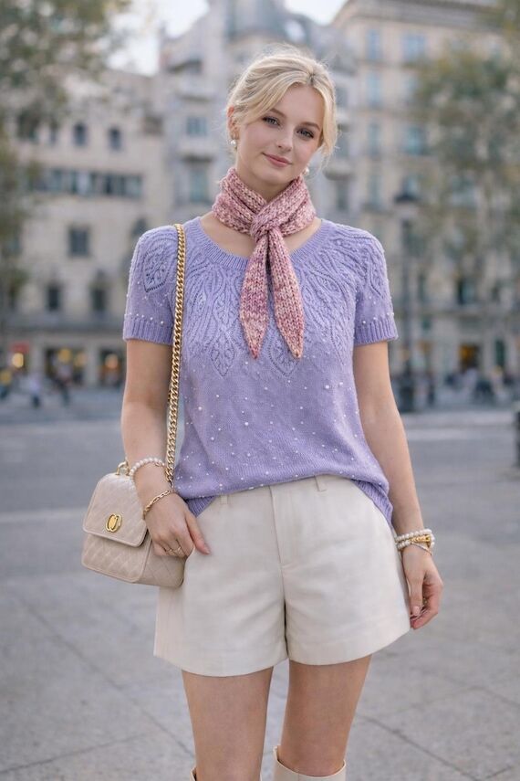 Knit Pink and Brown Merino Wool Handknit Soph...