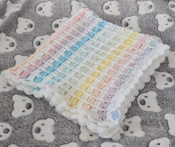 Hand Crochet baby blanket - size 63 cm (No Social Media) 58 c...