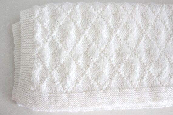 Neutral Baby Blanket Knitting Pattern | Hazel...