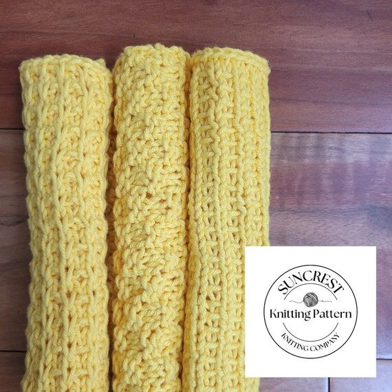 Easy Knit Washcloth Patterns: Set of Three (P...