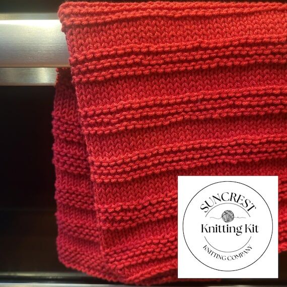 Festive Dishcloth & Dishtowel Knitting Kit | ...