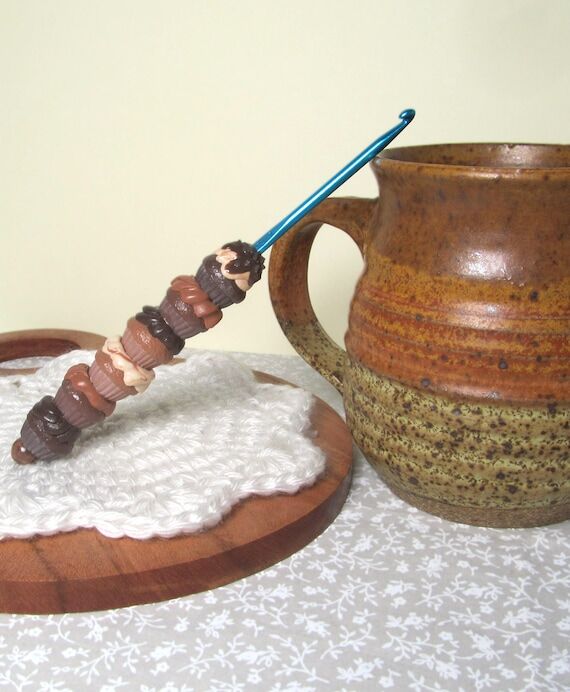 Chocolate Lovers Cupcake Crochet Hook and sti...