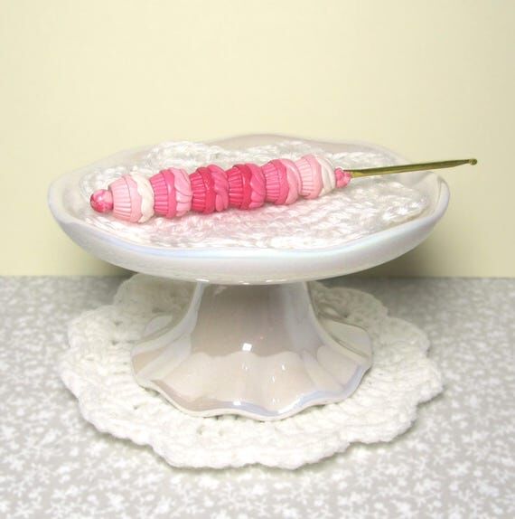 Pretty in Pink Cupcake Crochet Hook, Handmade...