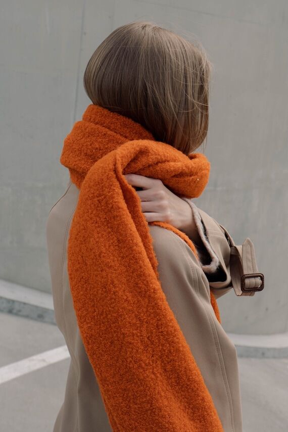 Large blanket scarf from soft alpaca wool ble...
