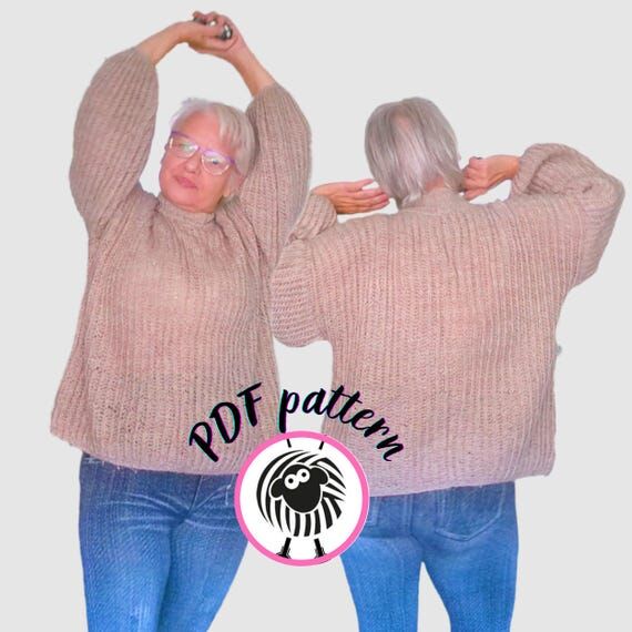 Beginner Sweater Pattern | Easy Ribbed Design...