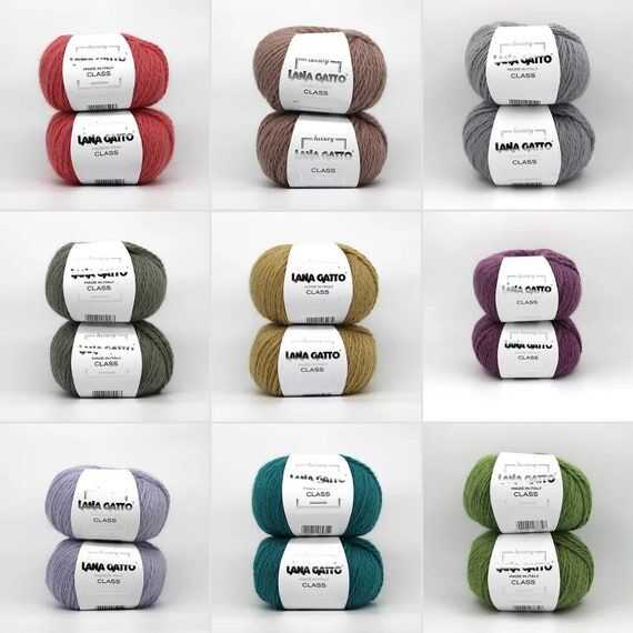 Lana Gatto Class Knitting Yarn Merino wool an...