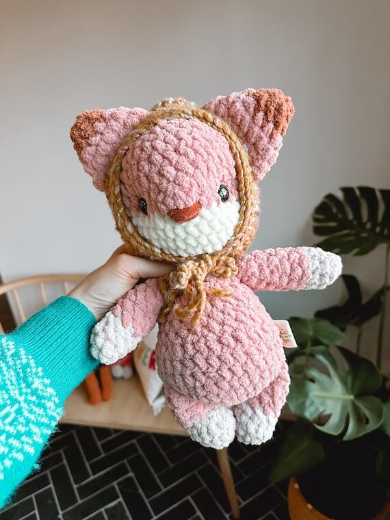 Fox Plush Lovey - Piper - Soft Crochet Stuffe...