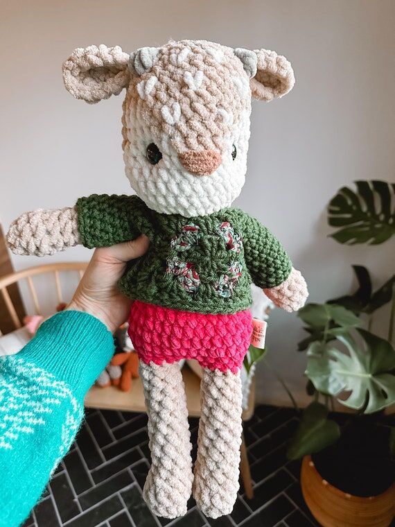 Reindeer Plush Lovey - Flora Fawn - Soft Croc...