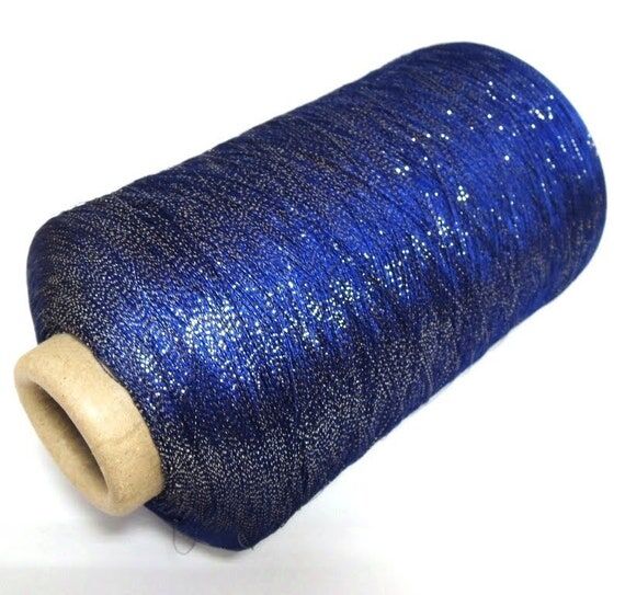 Blue lurex, Electric metallic thread, Glitter...