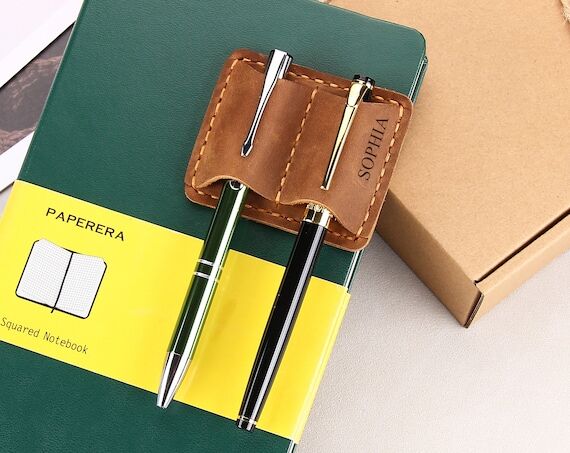 Personalized Notebook Pencil Clip Holder Jour...